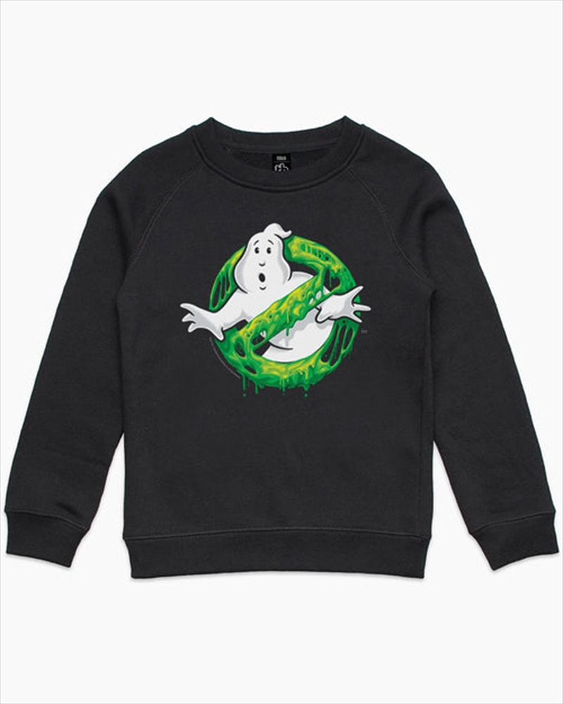 Ghostbusters Logo Urban Drip Green Slime Kids Jumper - Black - Size 4/Product Detail/Outerwear