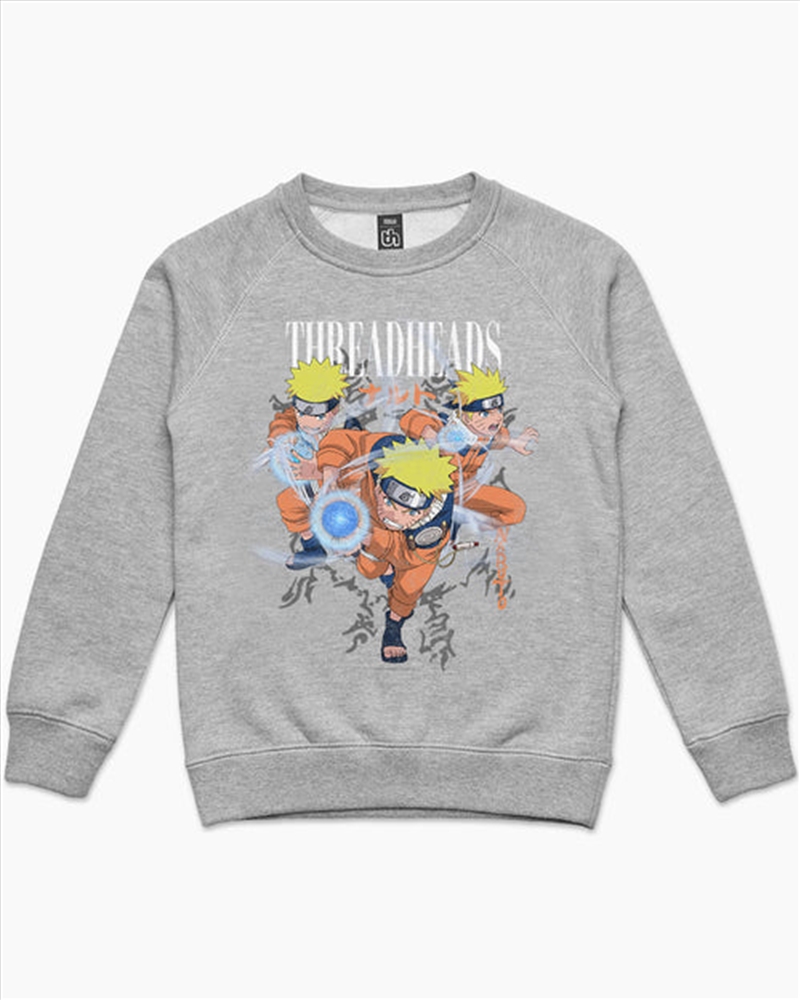Naruto Rasengan Kids Jumper - Grey - Size 4/Product Detail/Outerwear