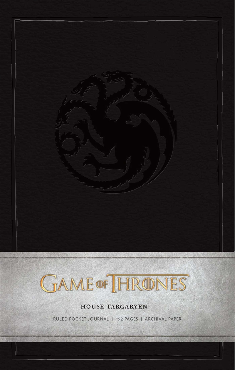 Game of Thrones: House Targaryen Ruled Pocket Journal/Product Detail/Notebooks & Journals