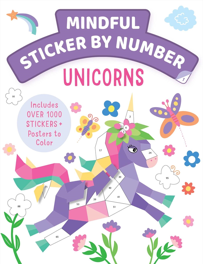 Mindful Sticker By Number: Unicorns/Product Detail/Kids Activity Books