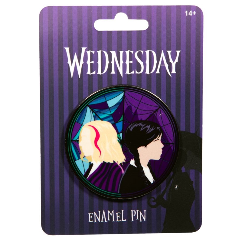 Wednesday - Stained-glass Character Pin/Product Detail/Buttons & Pins