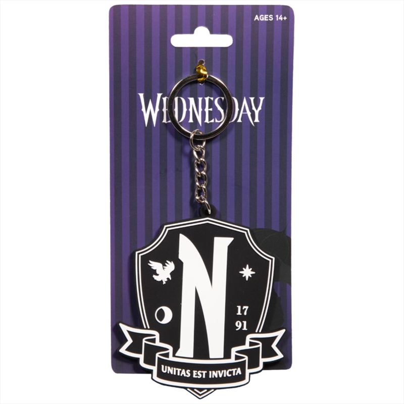 Wednesday - Nevermore Crest Keychain/Product Detail/Keyrings