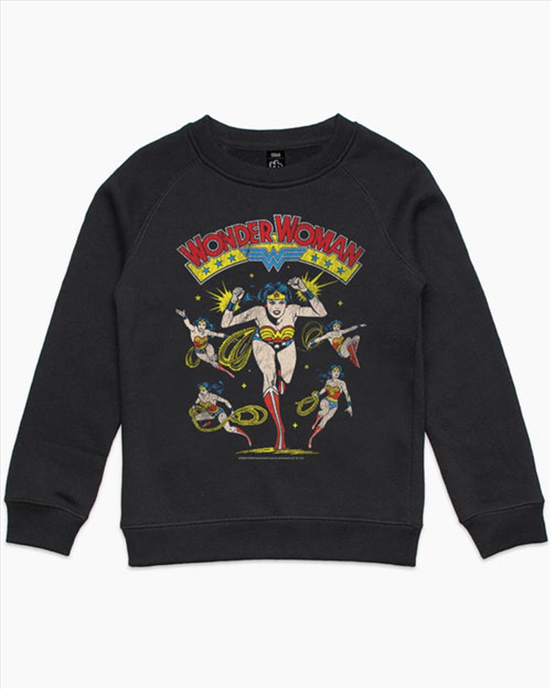 Wonder Woman Kids Jumper - Black - Size 12/Product Detail/Outerwear