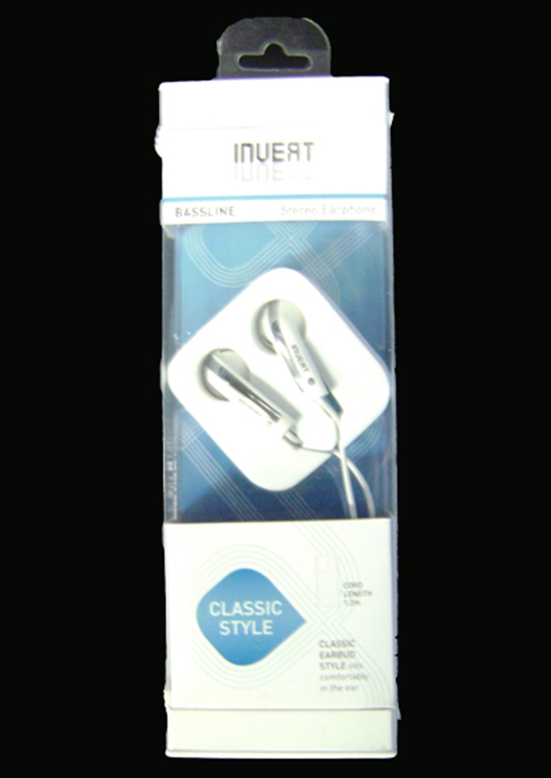 Bassline Earbuds Invert White/Product Detail/Headphones