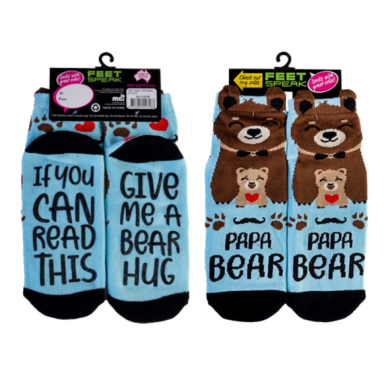 Feet Speak Socks Papa Bear/Product Detail/Socks