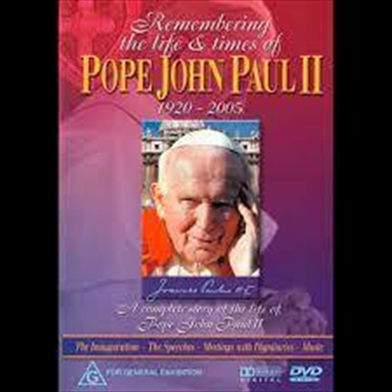 Remembering The Life And Times Of Pope John Paul II/Product Detail/Movies