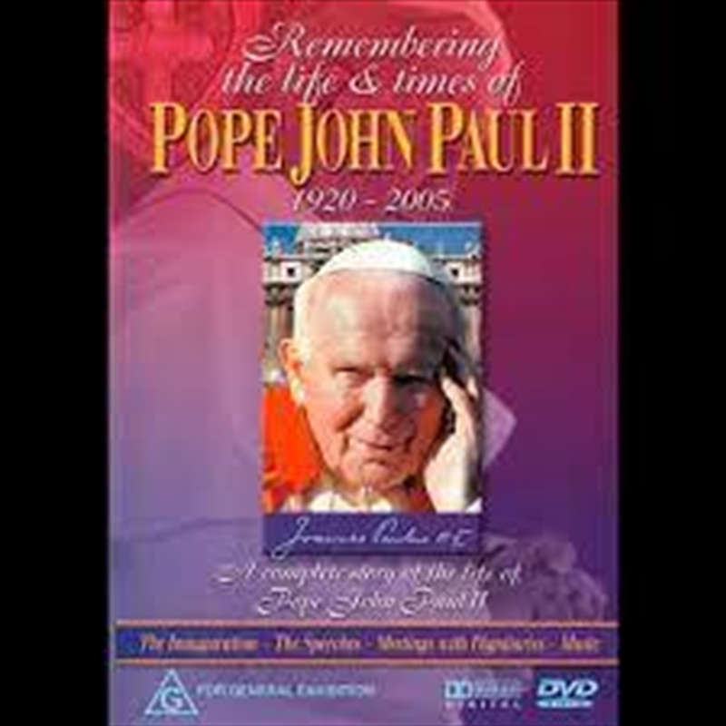 Remembering The Life And Times Of Pope John Paul II/Product Detail/Movies
