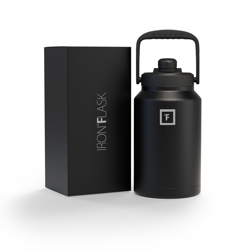 Iron Flask Bottle with Spout Lid, Midnight Black - 128oz/3800ml/Product Detail/Flasks & Shot Glasses