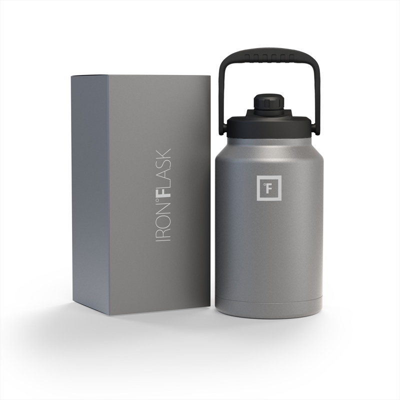 Iron Flask Bottle with Spout Lid, Graphite - 128oz/3800ml/Product Detail/Flasks & Shot Glasses