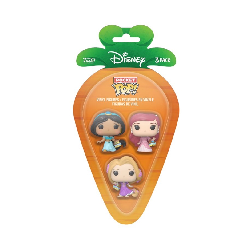 Disney - Rapunzel, Ariel, Jasmine Carrot Pocket Pop! 3-Pack/Product Detail/Funko Collections