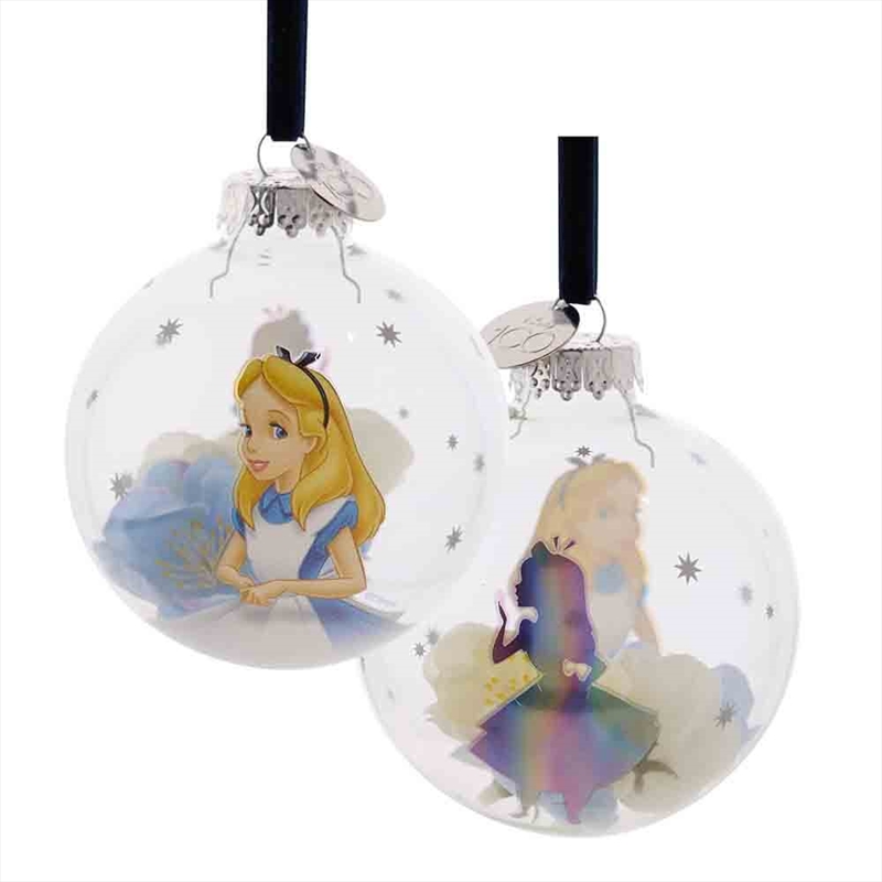 D100 Christmas Glass Bauble Alice In Wonderland/Product Detail/Decor