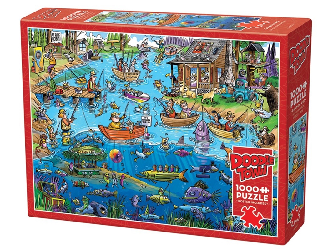 Doodletown Gone Fishing 1000Pc/Product Detail/Jigsaw Puzzles