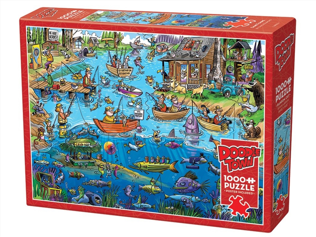 Doodletown Gone Fishing 1000Pc/Product Detail/Jigsaw Puzzles