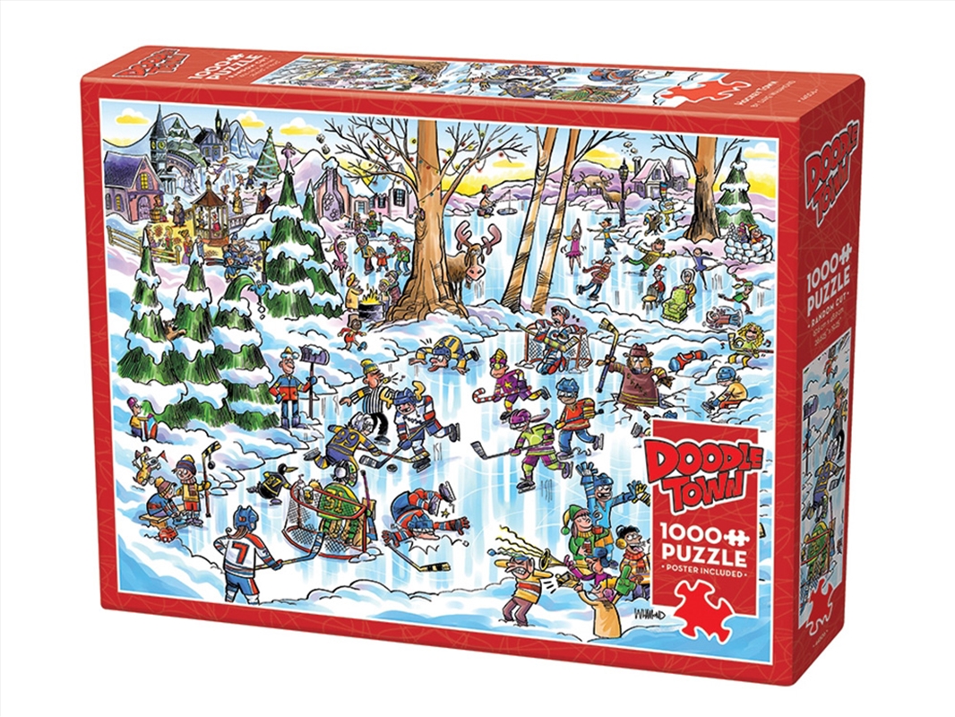 Doodletown Hockey Town 1000Pc/Product Detail/Jigsaw Puzzles