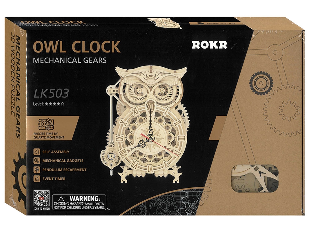 Robotime Models Owl Clock/Product Detail/Arts & Craft