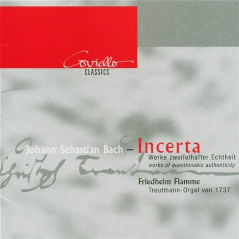 Incerta Orgelwerke Zweifelha/Product Detail/Classical