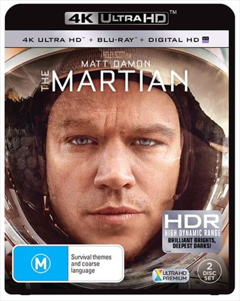 Martian  Blu-ray + UHD + UV, The/Product Detail/Drama