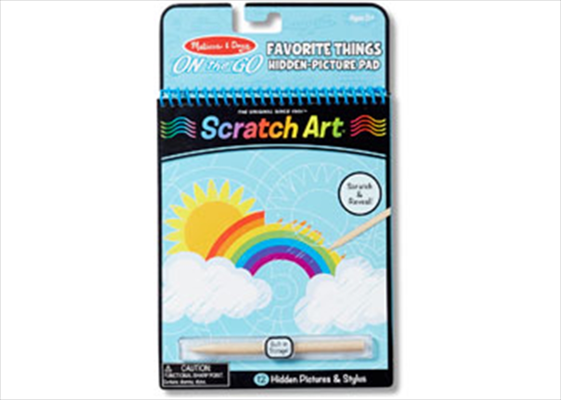 On The Go - Scratch Art - Favourite Things Hidden - Picture Pad/Product Detail/Toys