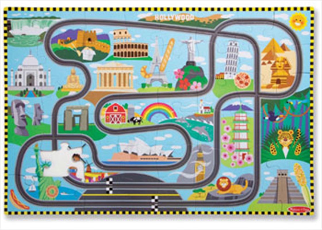 Race Around the World Tracks Floor Puzzle/Product Detail/Jigsaw Puzzles