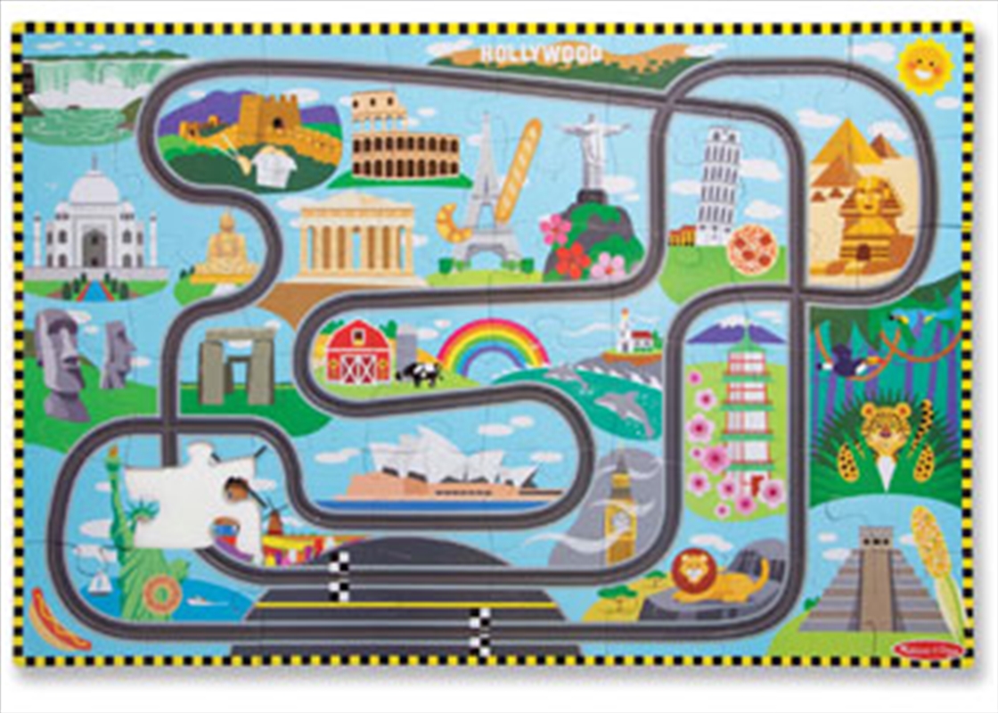 Race Around the World Tracks Floor Puzzle/Product Detail/Jigsaw Puzzles