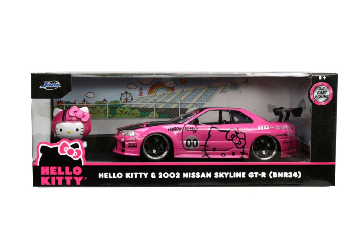 Hello Kitty - 2002 Nissan GTR (R34) with Hello Kitty 1:24 Scale Dieast Vehicle/Product Detail/Figurines
