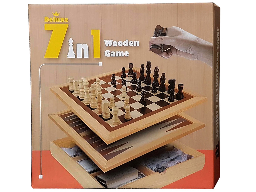 Combo Chess 7-In-1 Deluxe Wood/Product Detail/Games