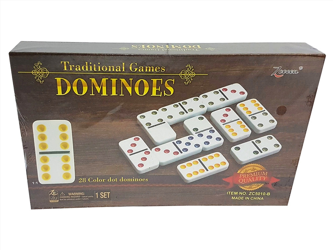 Dominoes D6 Coloured Dots/Product Detail/Games