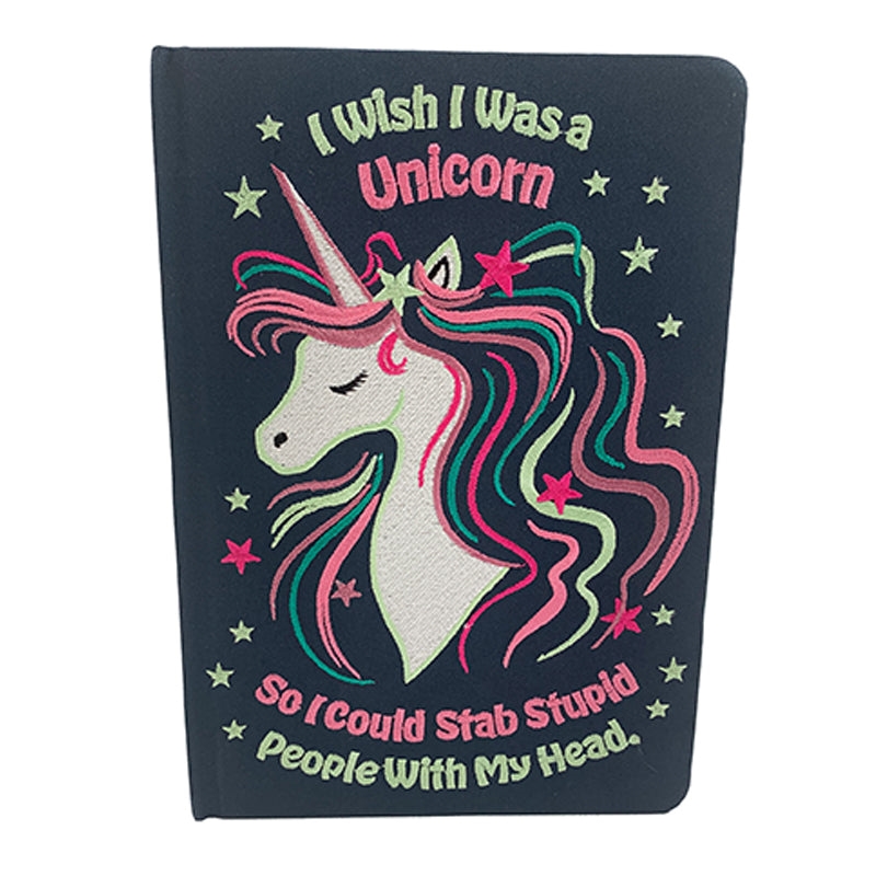 I Wish I Was A Unicorn Embroidered Journal/Product Detail/Stationery