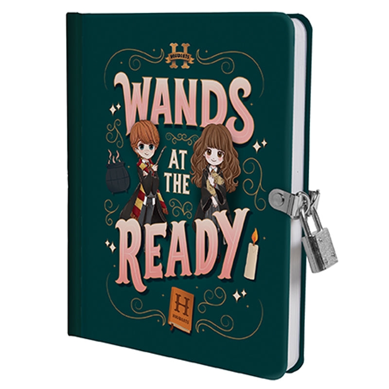 Harry Potter: Wands at the Ready Lock & Key Diary/Product Detail/Stationery