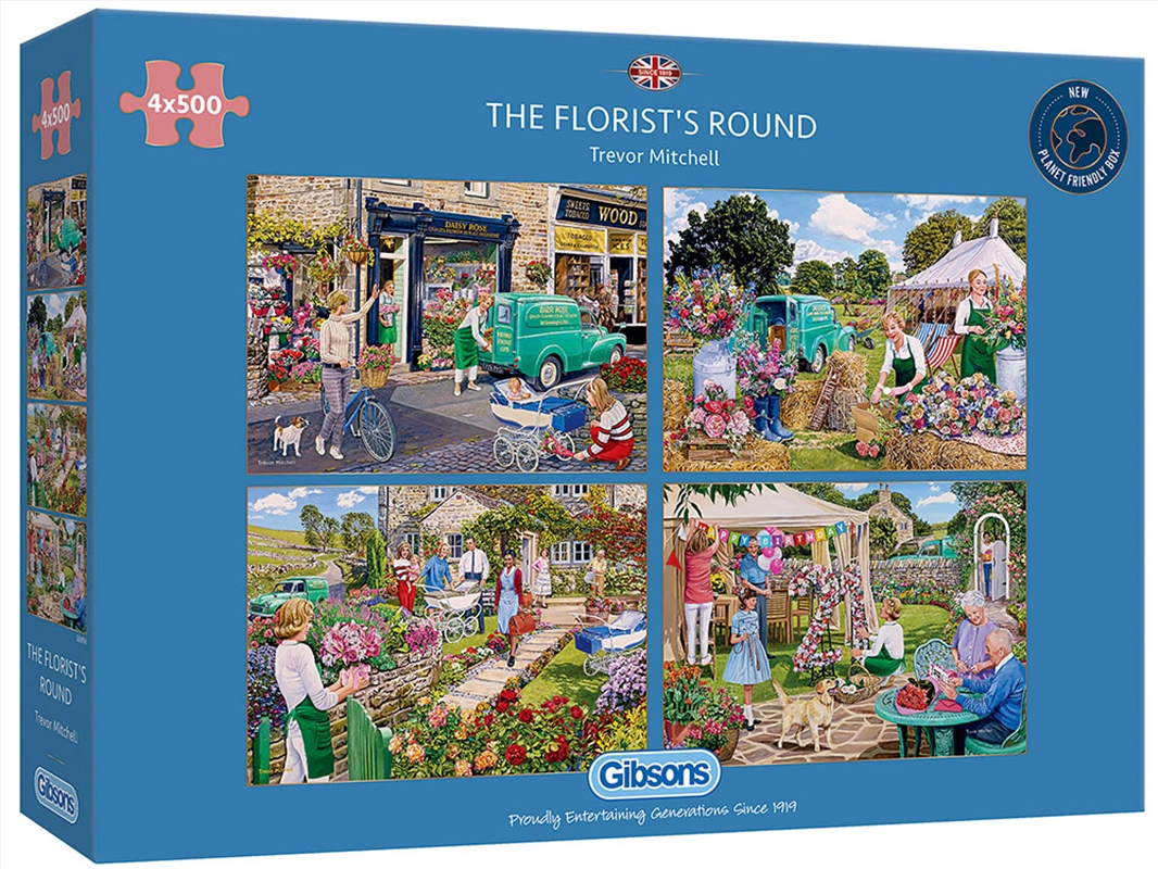 The Florist's Round 4 X 500 Piece/Product Detail/Jigsaw Puzzles