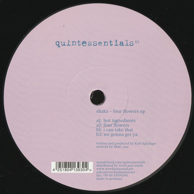 Four Flowers Ep/Product Detail/Dance