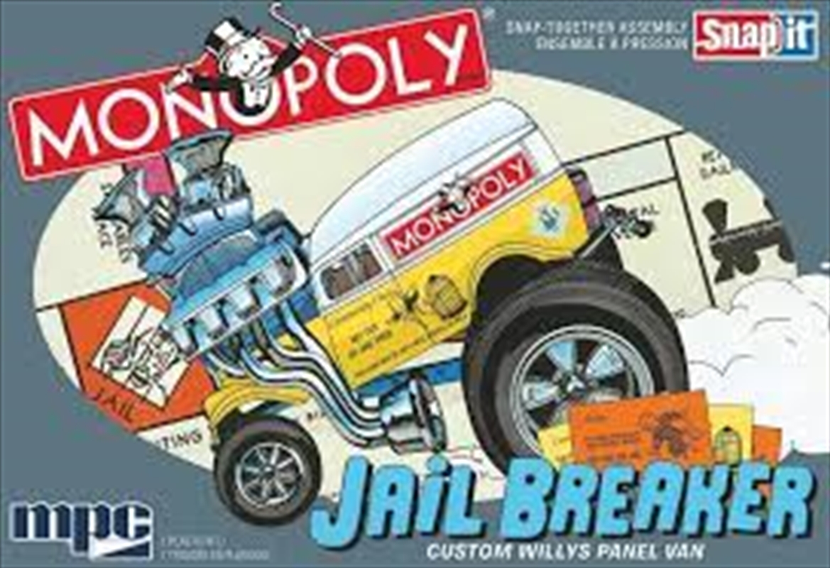 1:25 Monopoly Jail Breaker Custom Willys Panel (Snap) - Plastic Kit/Product Detail/Figurines