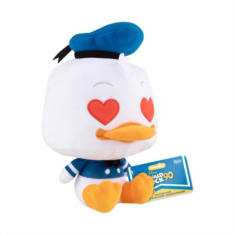Donald Duck: 90th Anniversary - Donald Duck (Heart Eyes) 7" Pop! Plush/Product Detail/Plush Toys