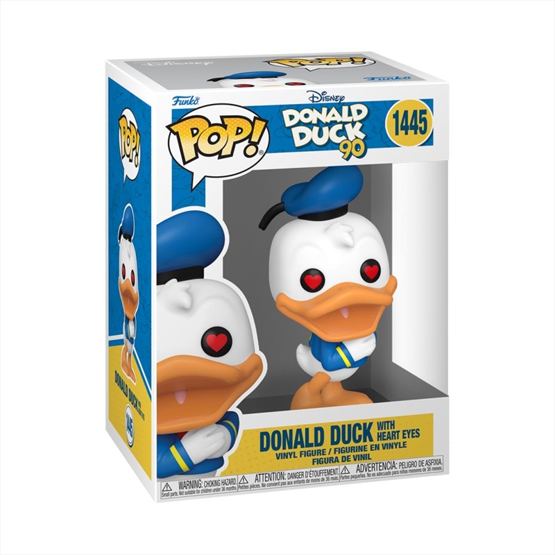 Donald Duck: 90th Anniversary - Donald Duck (Heart Eyes) Pop! Vinyl/Product Detail/Standard Pop Vinyl