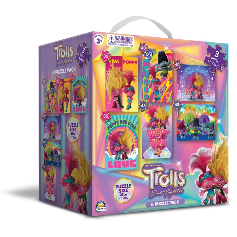 Trolls 6 In 1 Puzzle Pack/Product Detail/Jigsaw Puzzles
