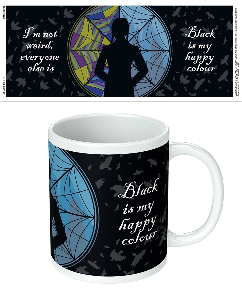 Wednesday - Black is my Happy Colour - White Mug/Product Detail/Mugs