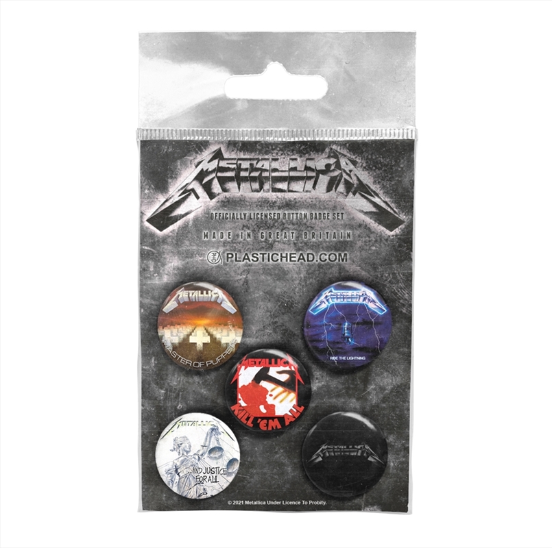 Metallica - Albums 1983-1991 Button Badge Set - Badge Set/Product Detail/Buttons & Pins