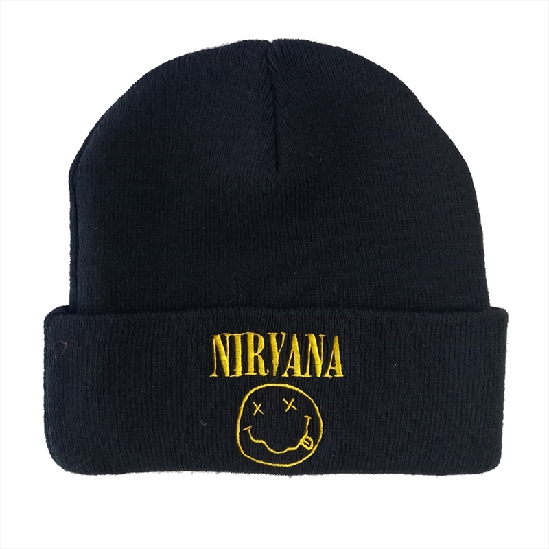 Nirvana - Smiley Logo - Hat - Black/Product Detail/Apparel
