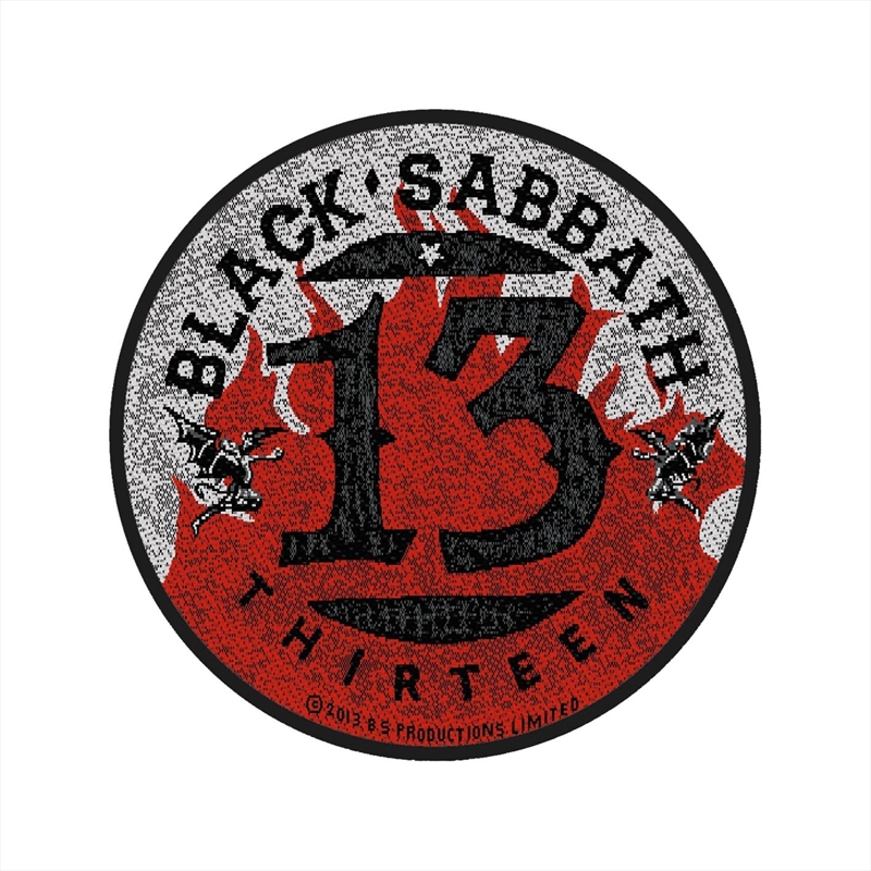Black Sabbath - 13 / Flames Circular (Packaged) - Patch/Product Detail/Buttons & Pins