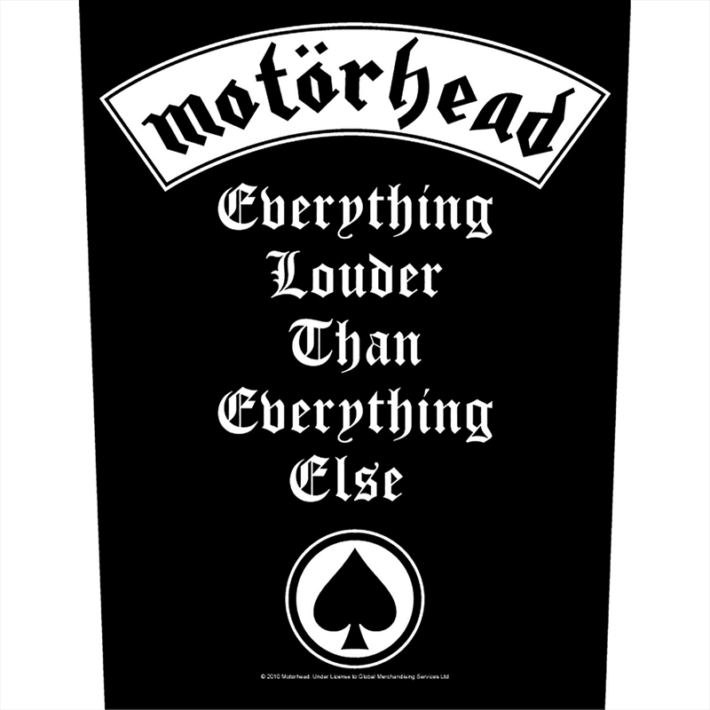 Motorhead - Everything Louder (Backpatch) - Patch/Product Detail/Buttons & Pins