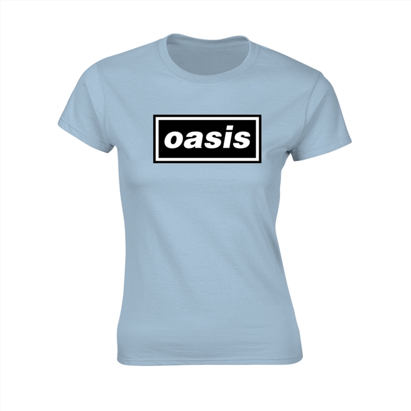 T-Shirt Donna Oasis Blu Logo Decca – Cotone Morbido, Girocollo, Taglie Forti - 3
