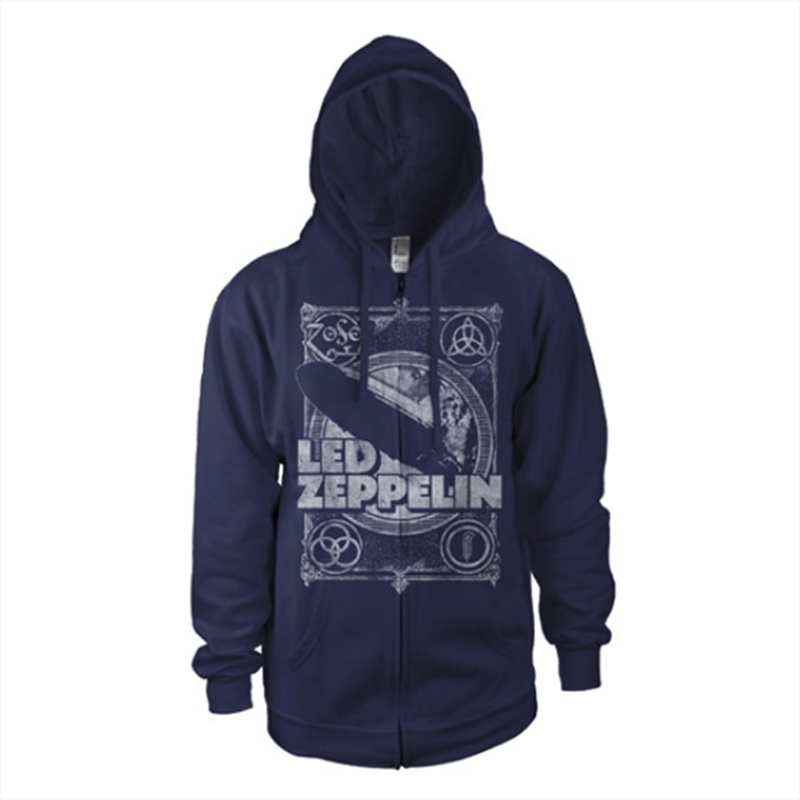 Led Zeppelin - Vintage Print Lz1 - Blue - SMALL/Product Detail/Outerwear