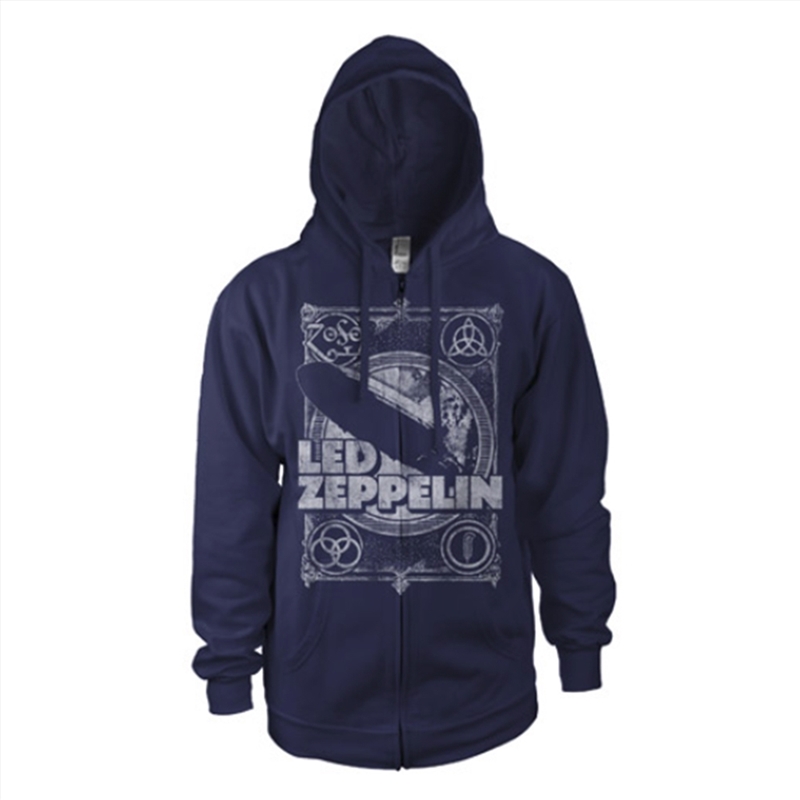 Led Zeppelin - Vintage Print Lz1 - Blue - SMALL/Product Detail/Outerwear