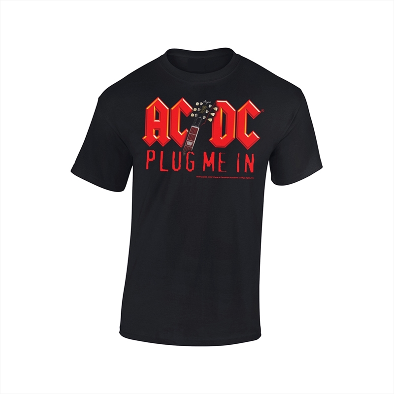 AC/DC - Plug Me In With Angus Young - Black - SMALL/Product Detail/Shirts