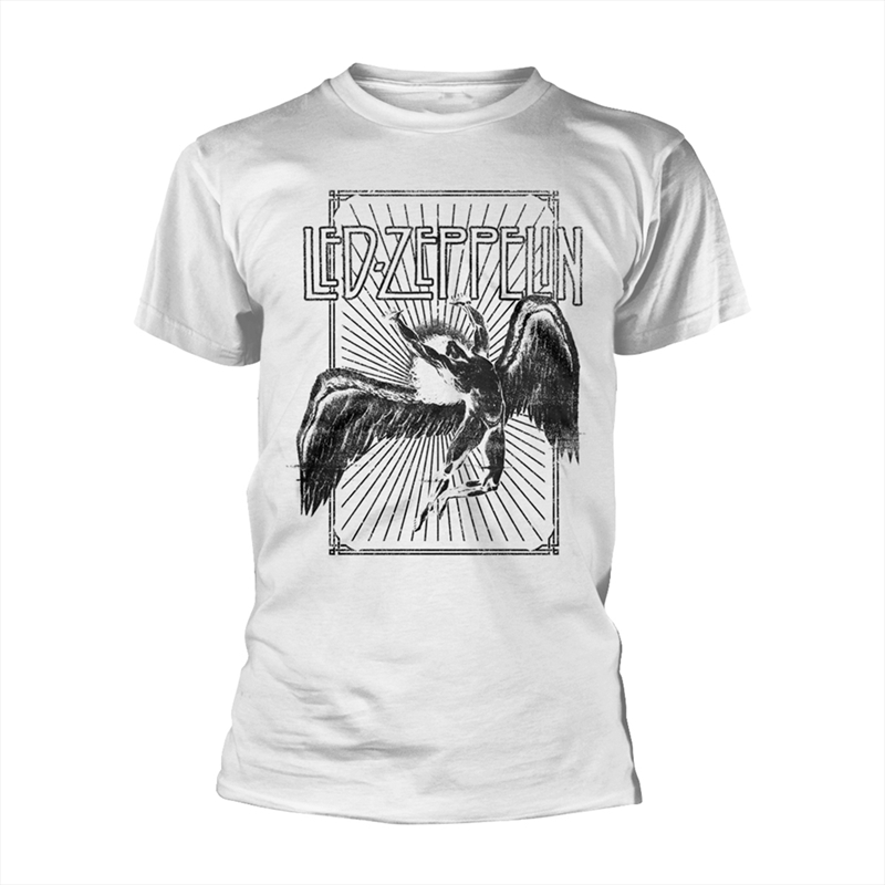 Led Zeppelin - Icarus Burst - White - MEDIUM/Product Detail/Shirts