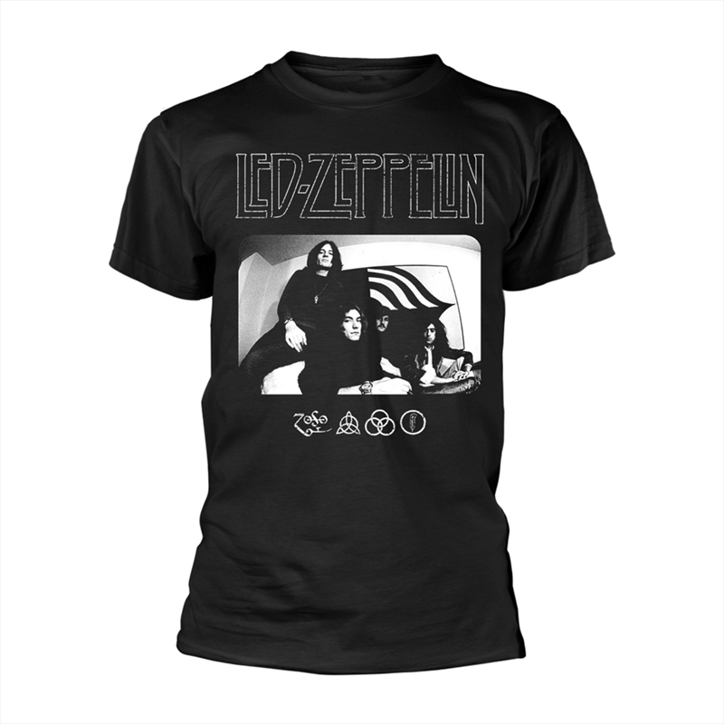 Led Zeppelin - Icon Logo Photo - Black - SMALL/Product Detail/Shirts