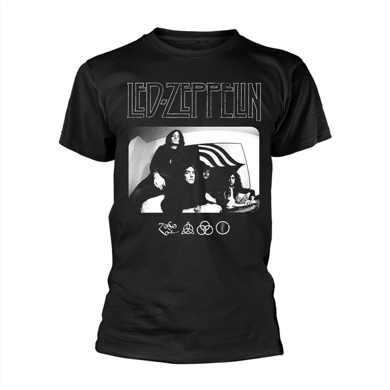 Led Zeppelin - Icon Logo Photo - Black - MEDIUM/Product Detail/Shirts