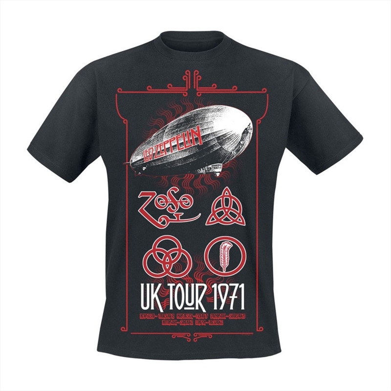 Led Zeppelin - Uk Tour 1971 - Black - SMALL/Product Detail/Shirts