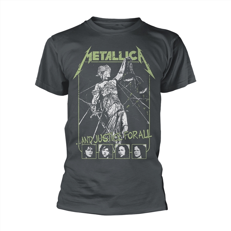 Metallica - Justice For All Faces - Grey - SMALL/Product Detail/Shirts