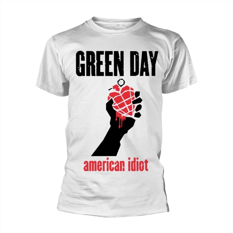 Green Day - American Idiot Heart - White - LARGE/Product Detail/Shirts